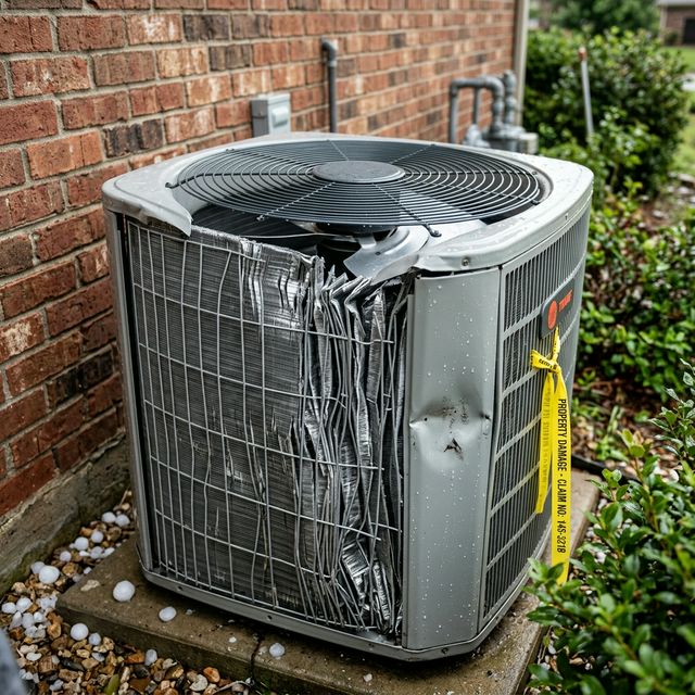 Mashed AC condenser fins